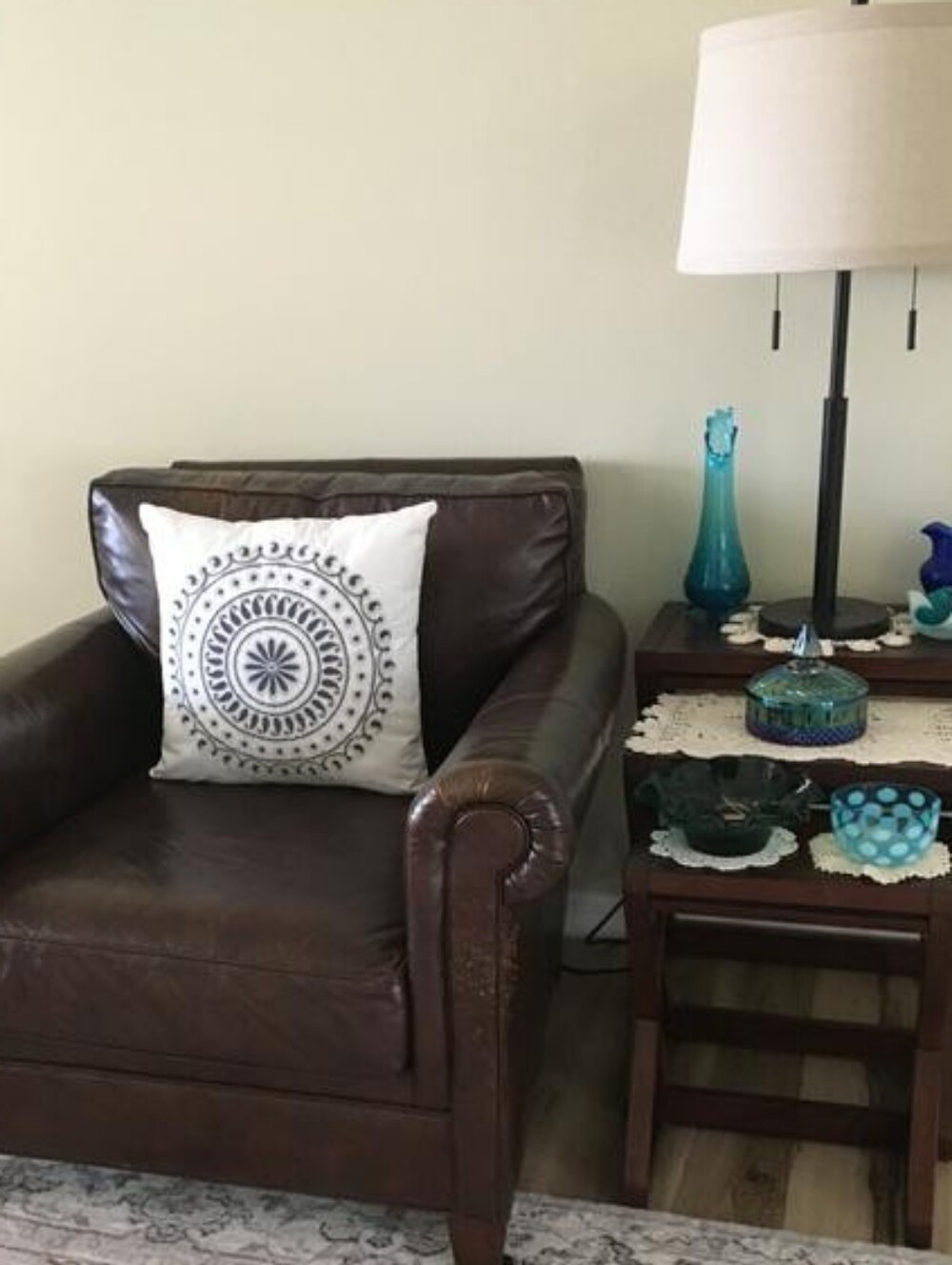 INK+IVYFleur Embroidered Decorative Pillow, 18" x 18